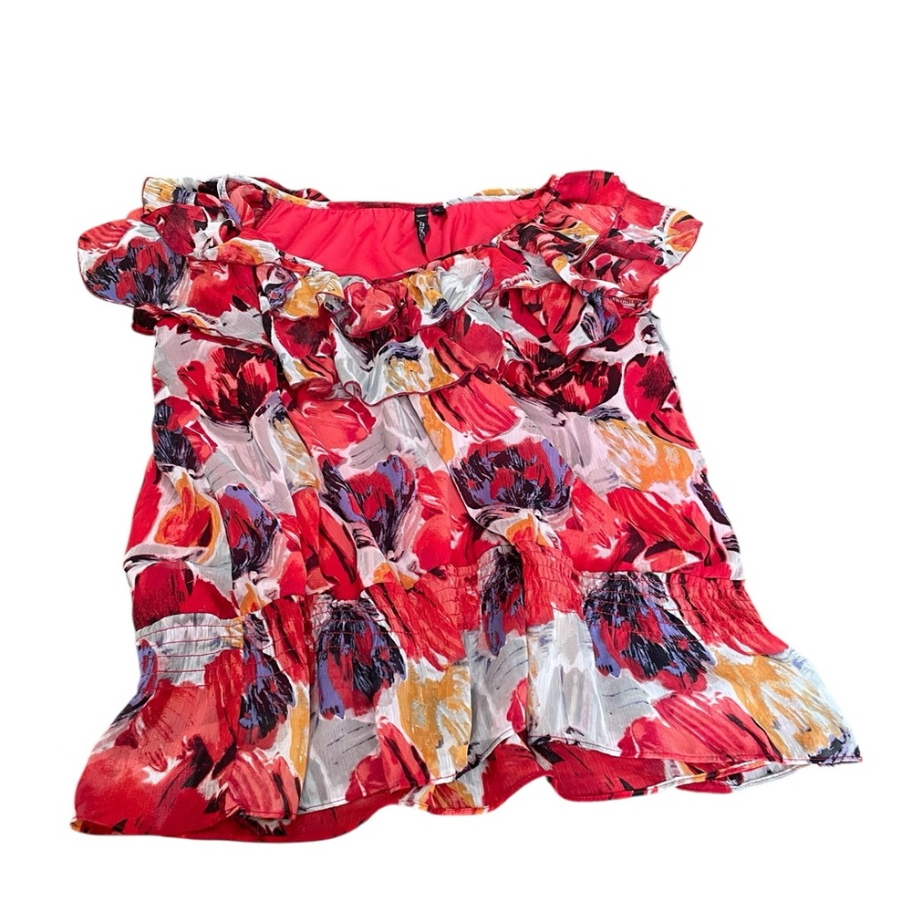 Essentials by Milano Vibrant Floral women’s Sz x -large Blouse